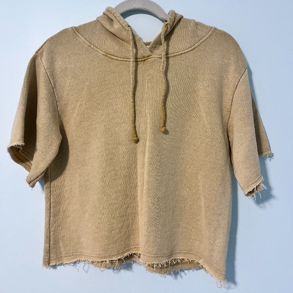 Women's American Eagle Cut-Off Short-Sleeve Hoodie